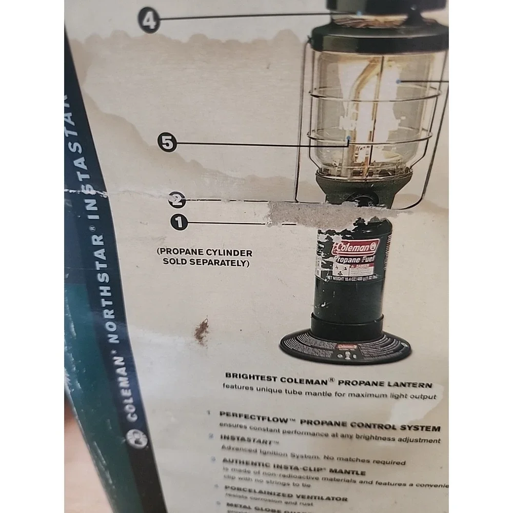 Vintage‎ Coleman Northstar Propane Lantern 2500-750 with Original Box.